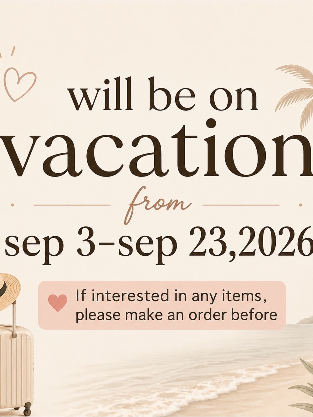 Vacation Notice